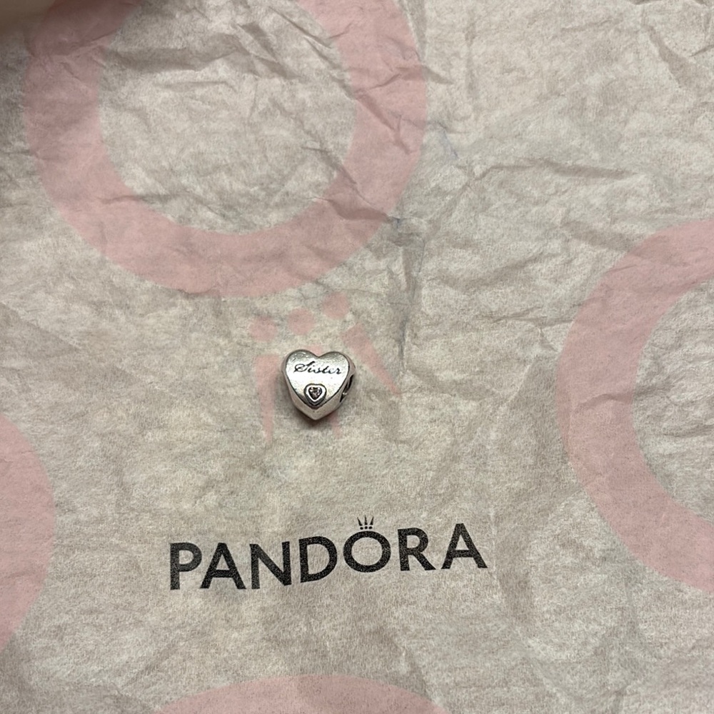 Pandora Silver sister heart charm